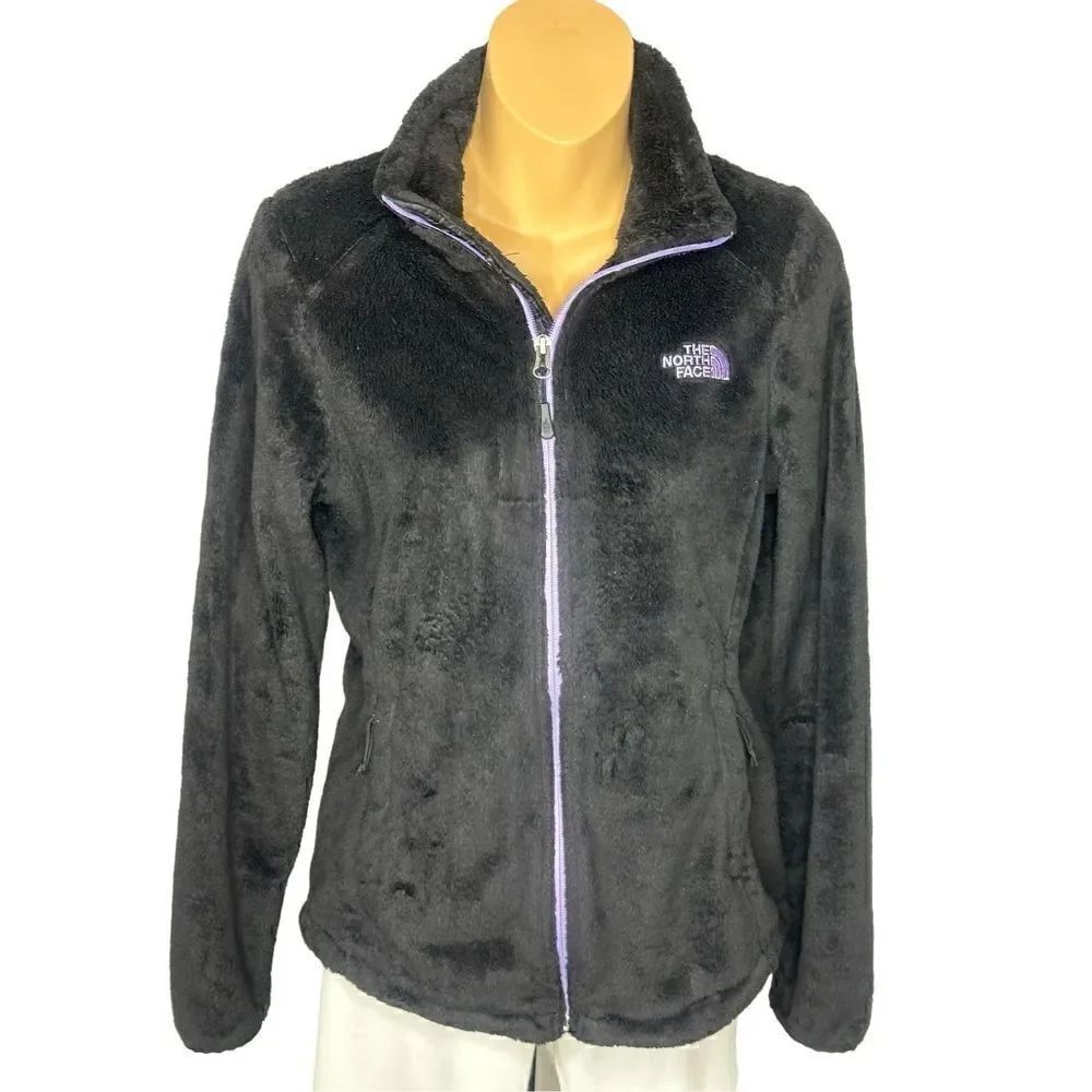 The North Face Osito 2 Black Lavender Plush Zip Up Jacket Women’s Size Small